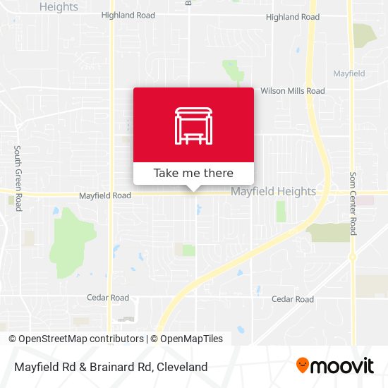 Mayfield Rd & Brainard Rd map