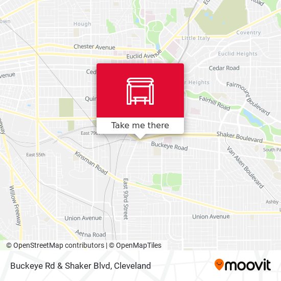 Buckeye Rd & Shaker Blvd map