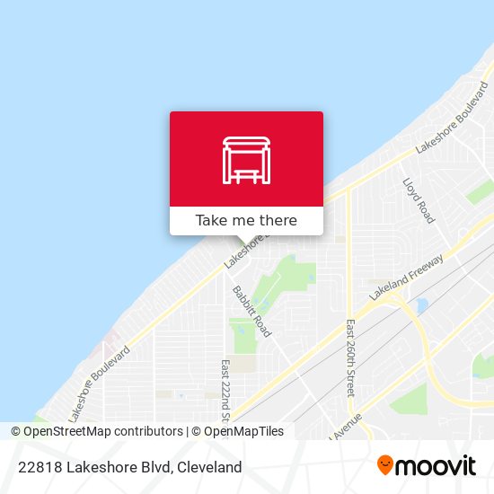 22818 Lakeshore Blvd map