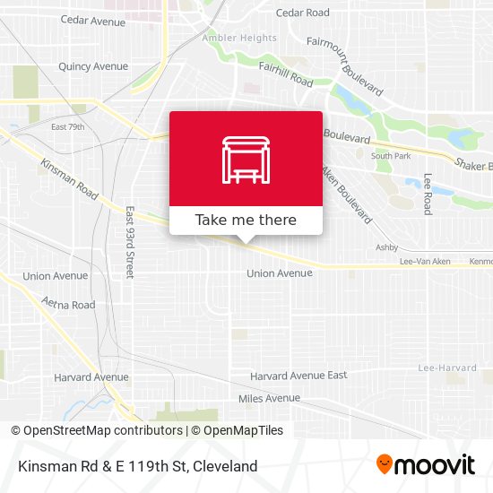 Kinsman Rd & E 119th St map