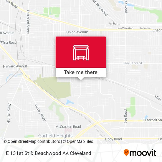 Mapa de E 131st St & Beachwood Av