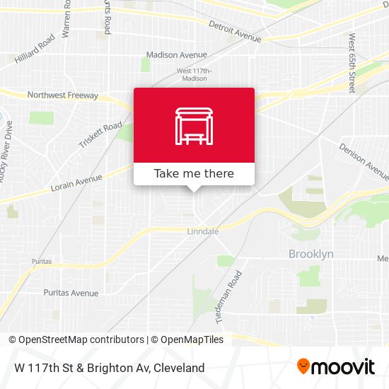 W 117th St & Brighton Av map