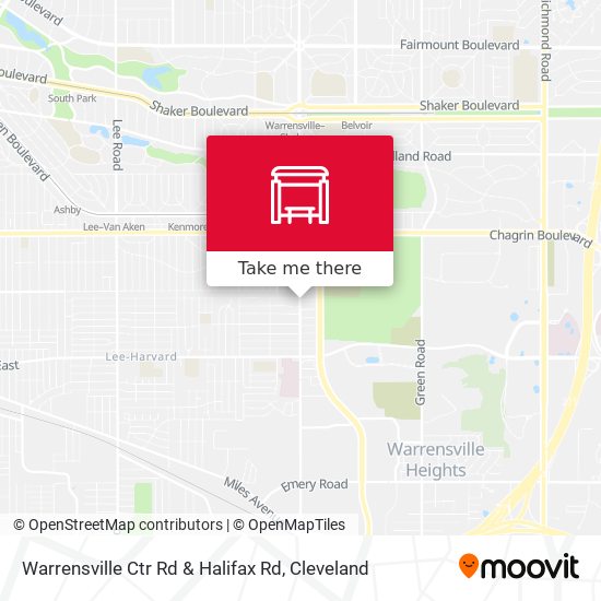 Warrensville Ctr Rd & Halifax Rd map