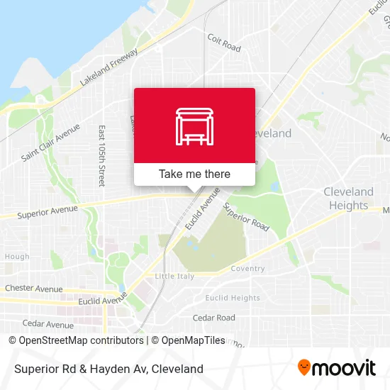 Superior Rd & Hayden Av map