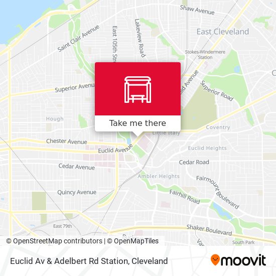 Euclid Av & Adelbert Rd Station map