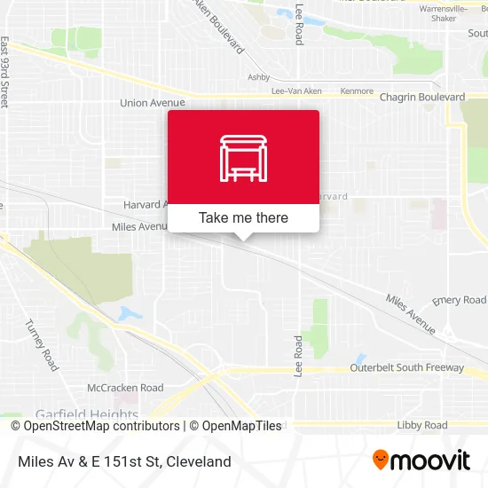 Miles Av & E 151st St map