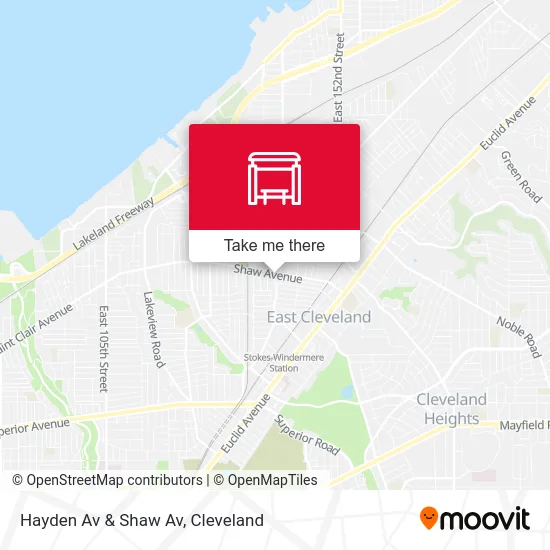 Hayden Av & Shaw Av map