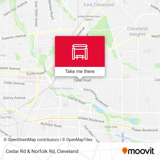 Cedar Rd & Norfolk Rd map