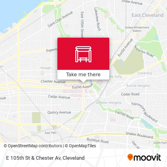 E 105th St & Chester Av map