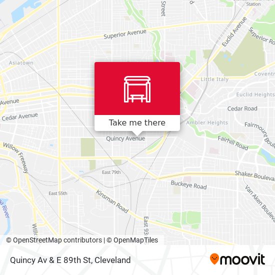 Mapa de Quincy Av & E 89th St
