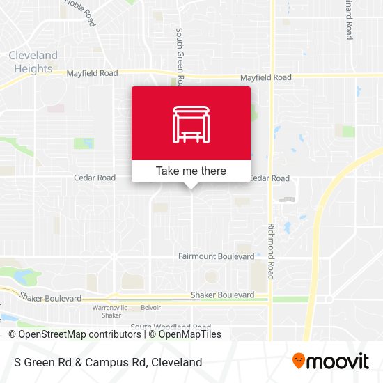S Green Rd & Campus Rd map