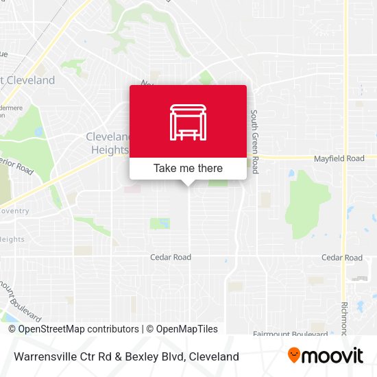 Mapa de Warrensville Ctr Rd & Bexley Blvd