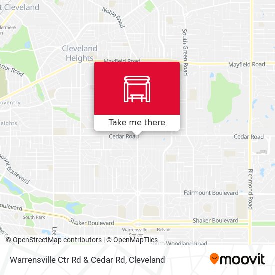 Warrensville Ctr Rd & Cedar Rd map