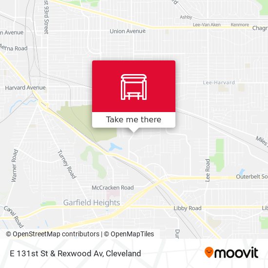 E 131st St & Rexwood Av map