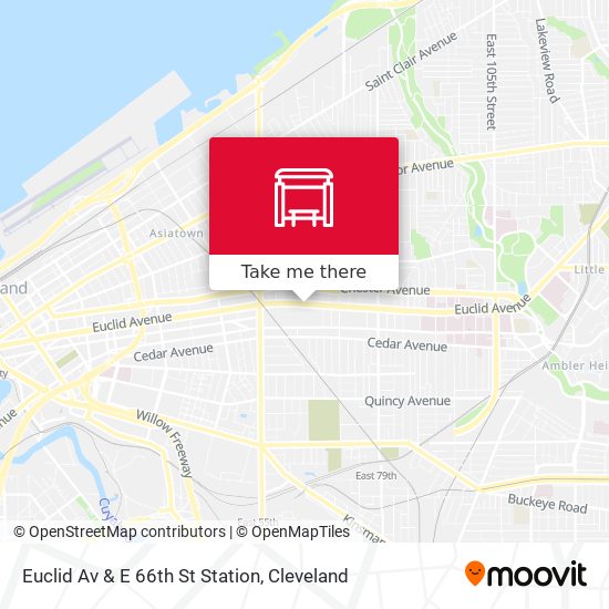 Mapa de Euclid Av & E 66th St Station