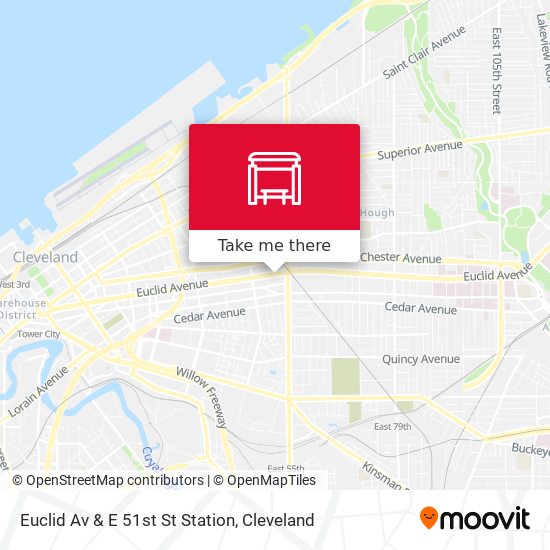 Mapa de Euclid Av & E 51st St Station