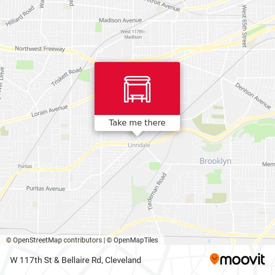 W 117th St & Bellaire Rd map