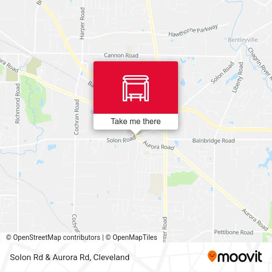 Solon Rd & Aurora Rd map