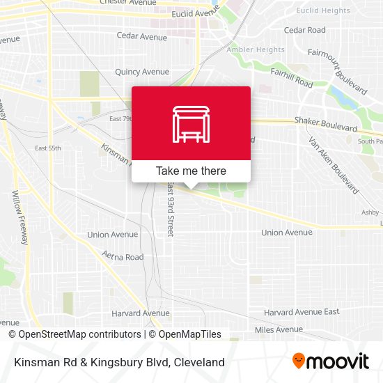 Mapa de Kinsman Rd & Kingsbury Blvd