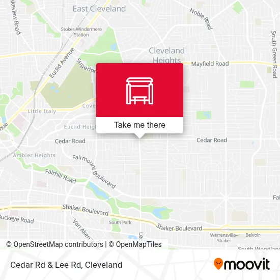 Cedar Rd & Lee Rd map