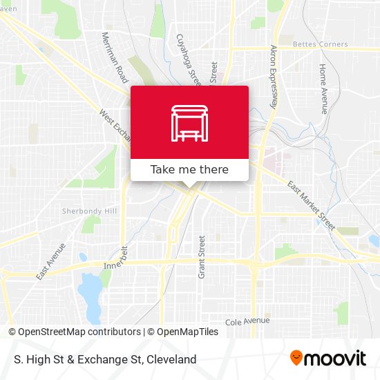 Mapa de S. High St & Exchange St