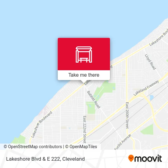 Lakeshore Blvd & E 222 map