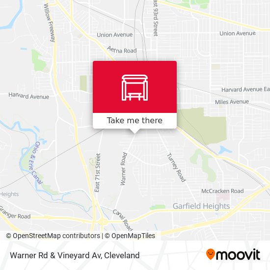 Mapa de Warner Rd & Vineyard Av