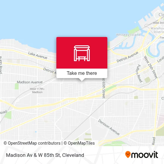 Madison Av & W 85th St map