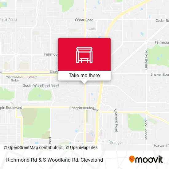 Richmond Rd & S Woodland Rd map