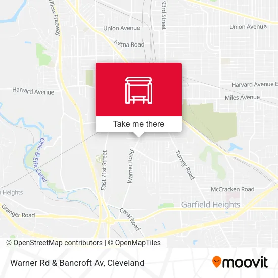 Mapa de Warner Rd & Bancroft Av