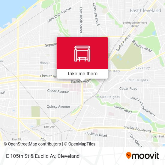 E 105th St & Euclid Av map