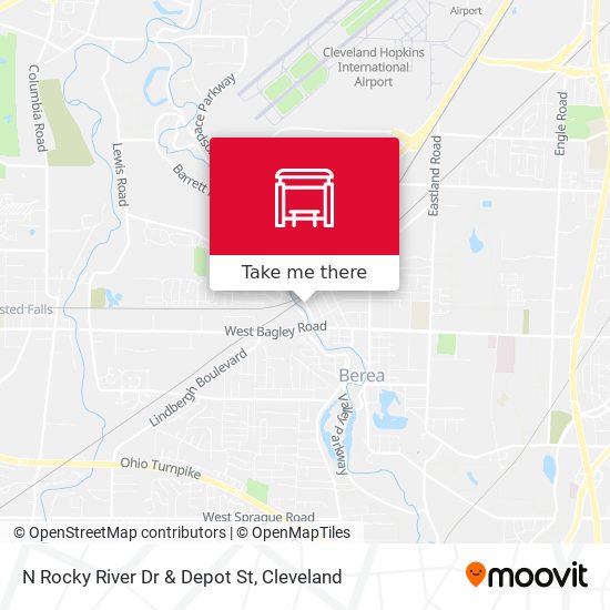 N Rocky River Dr & Depot St map