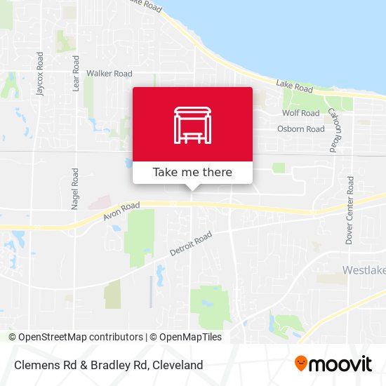 Clemens Rd & Bradley Rd map