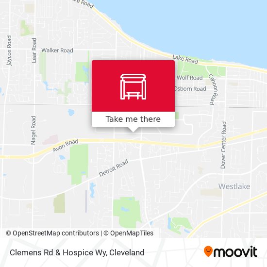 Clemens Rd & Hospice Wy map