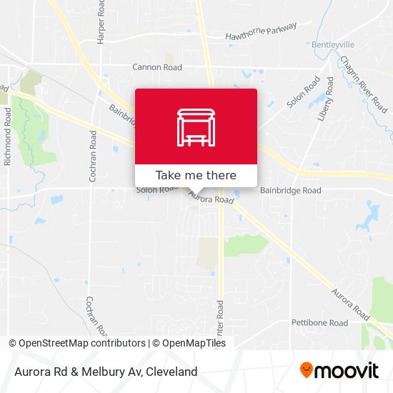 Aurora Rd & Melbury Av map