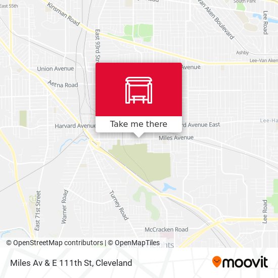 Miles Av & E 111th St map