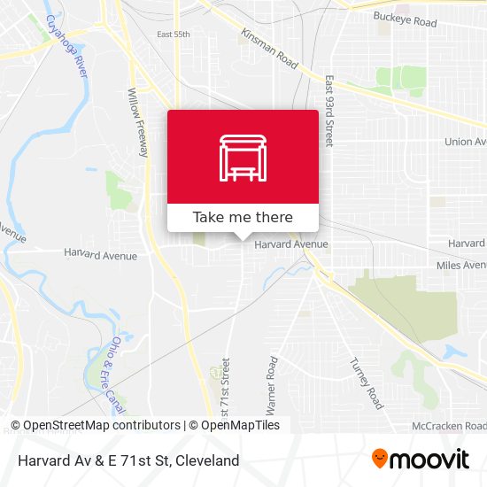 Harvard Av & E 71st St map