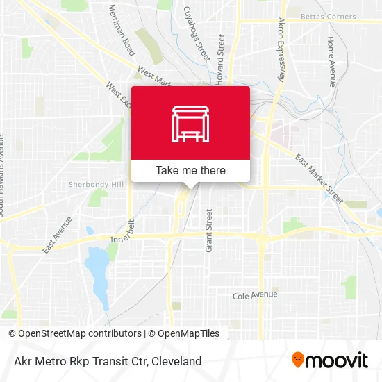 Mapa de Akr Metro Rkp Transit Ctr