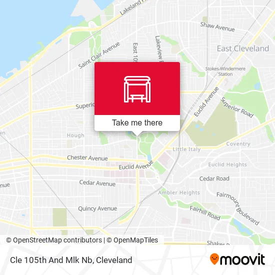 Cle 105th And Mlk Nb map