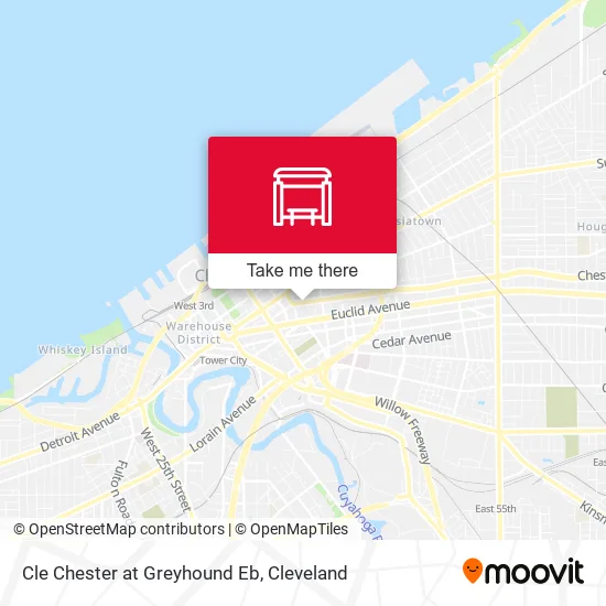 Mapa de Cle Chester at Greyhound Eb