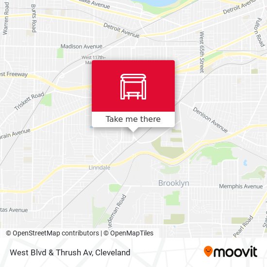 Mapa de West Blvd & Thrush Av