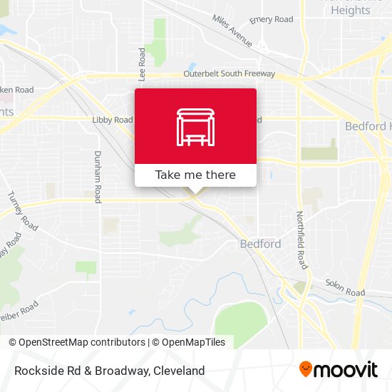 Rockside Rd & Broadway map