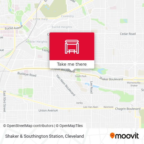 Shaker & Southington Station map