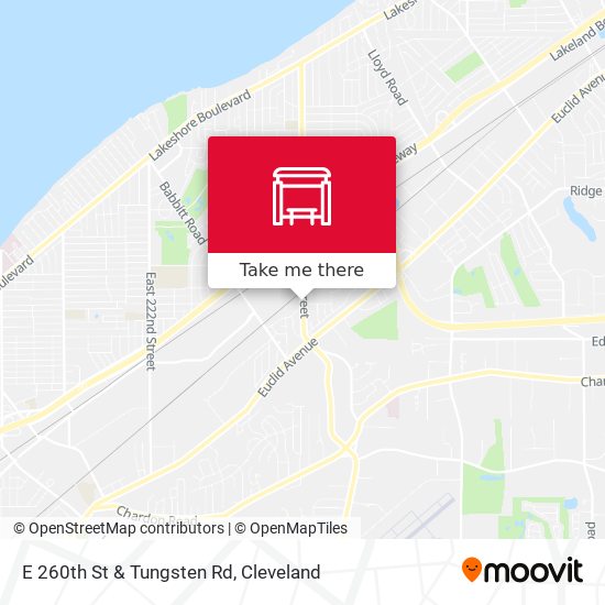 E 260th St & Tungsten Rd map