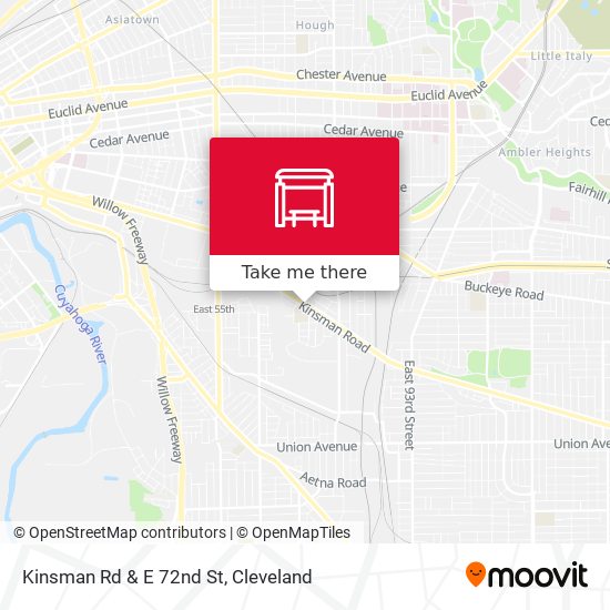 Mapa de Kinsman Rd & E 72nd St