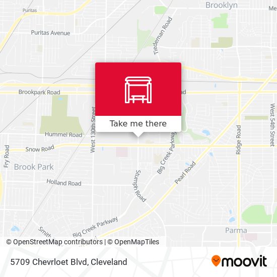 5709 Chevrloet Blvd map