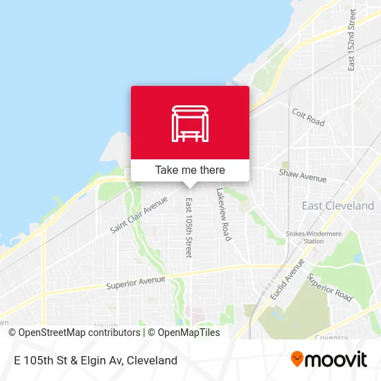 E 105th St & Elgin Av map