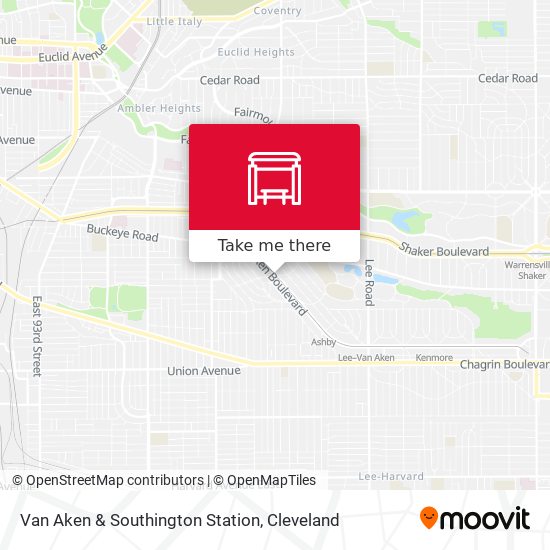 Mapa de Van Aken & Southington Station