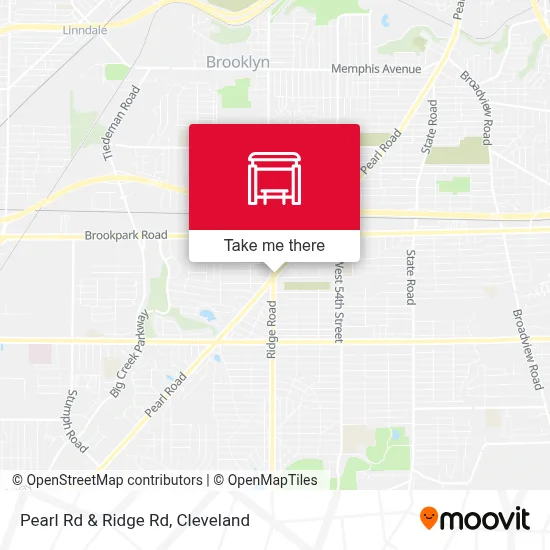 Pearl Rd & Ridge Rd map
