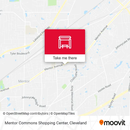 Mentor Commons Shopping Center map